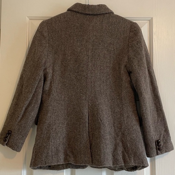 Vintage Herringbone Brown Blazer Wool - Picture 4 of 5